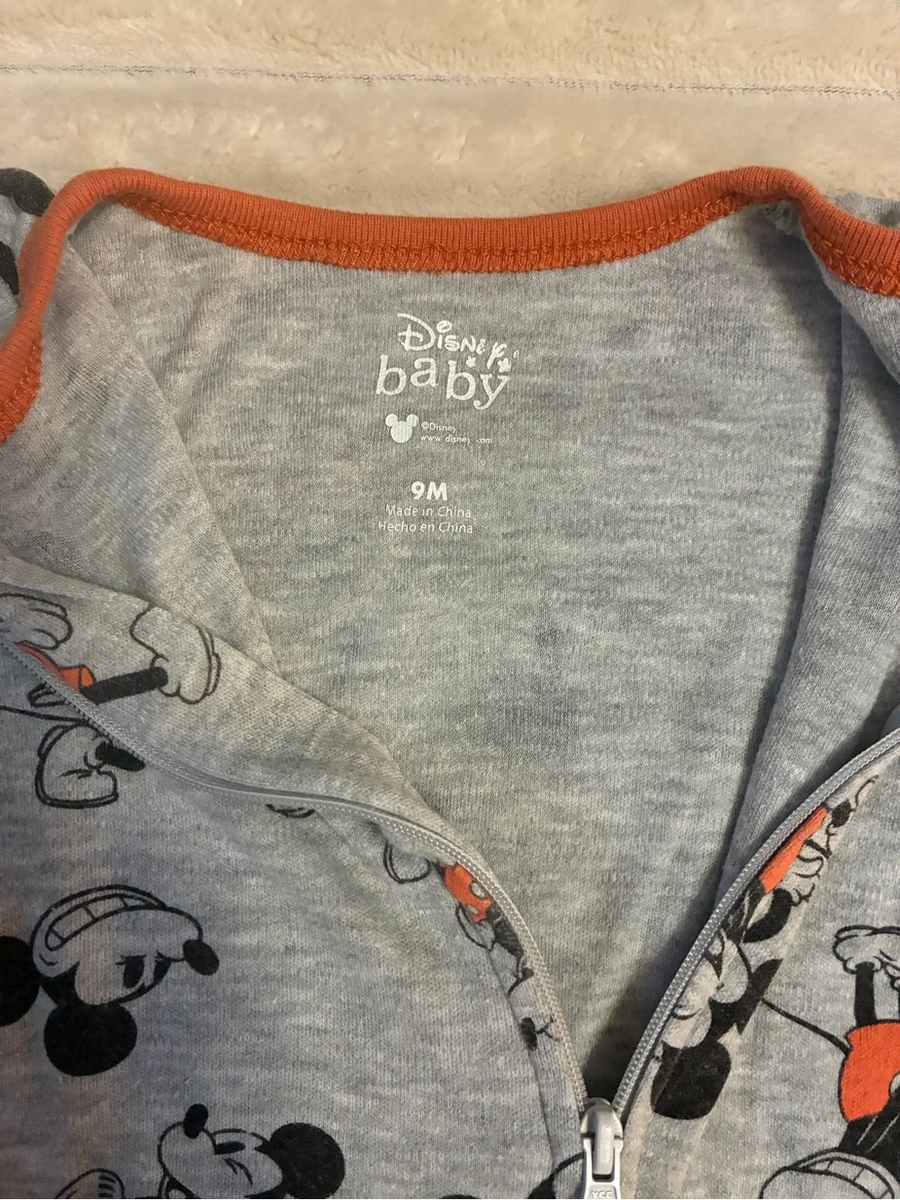 Disney Baby 9M Mickey Mouse Footie Pajama Set + Hat 🖤